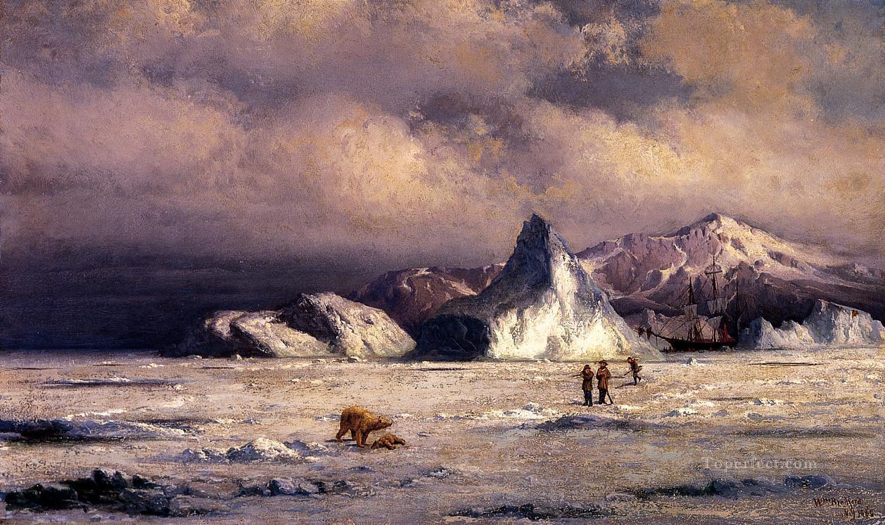 Invasores del Ártico William Bradford Pintura al óleo